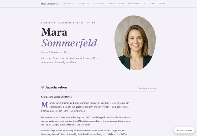 Lavande &ndash; Design-Vorschau